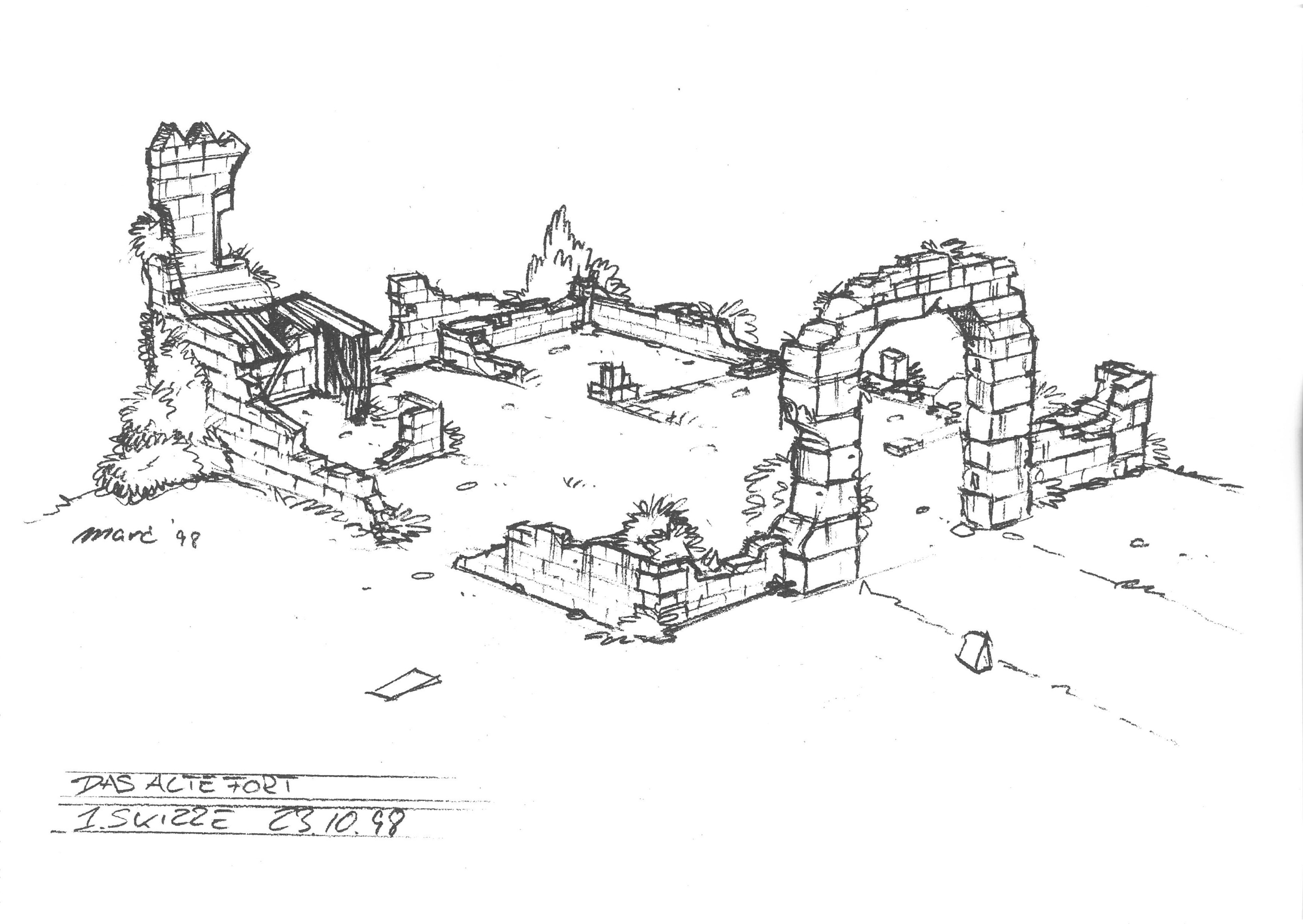 Das Alte Fort Skizze 1